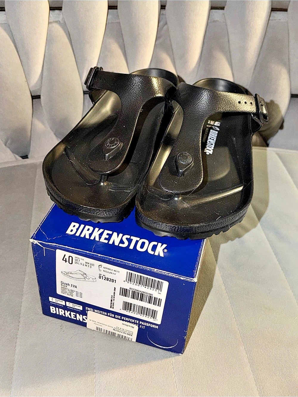 Birkenstock Gizeh EVA Black US 9.0 W/ 7.0 M. New in box. - Picture 2 of 5